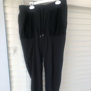 Black Joggers with mesh pockets